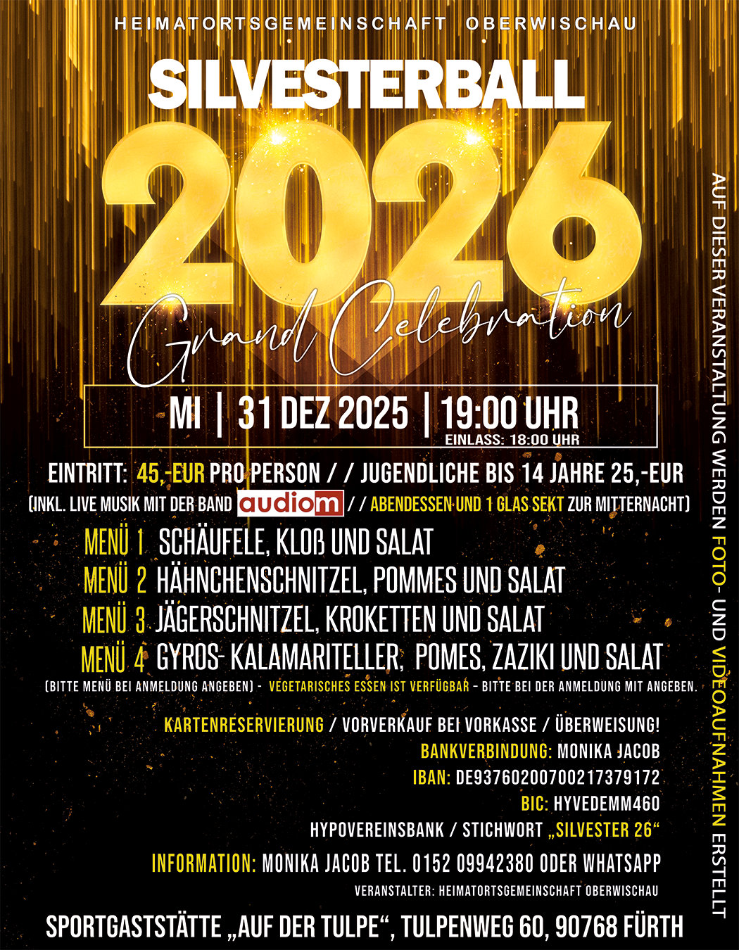 Silvester mit der Band audiom